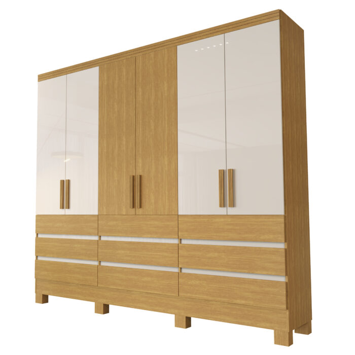 Roupeiro Argélia Cinamomo-OffWhite Composê FI