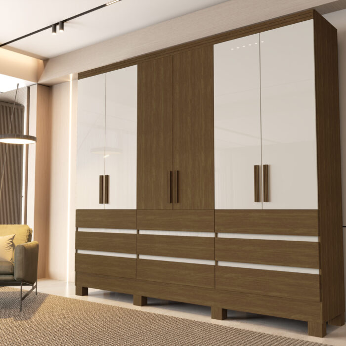 Roupeiro Argélia Legno-OffWhite Composê