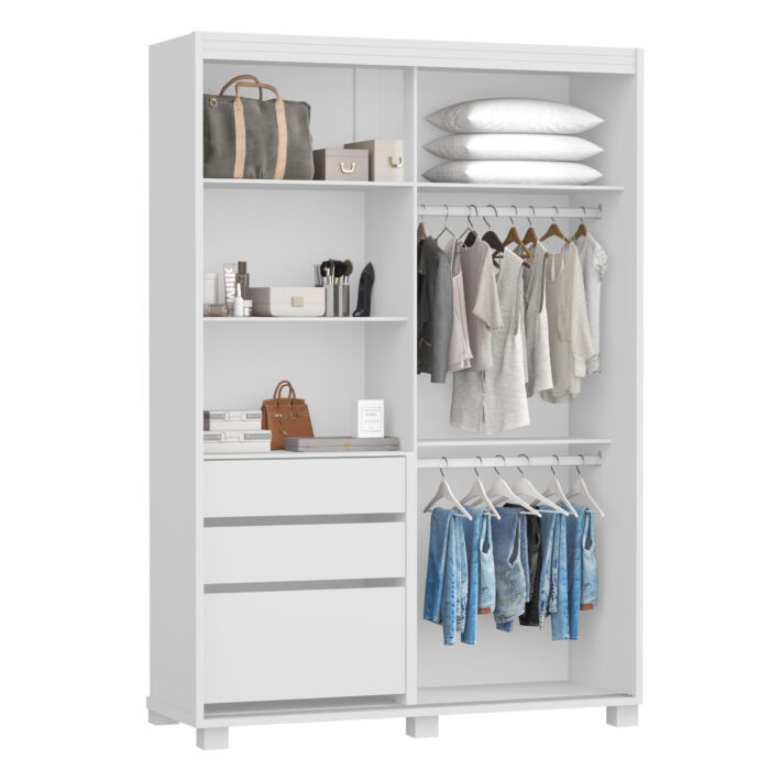 Roupeiro Bélgica Aberto Branco
