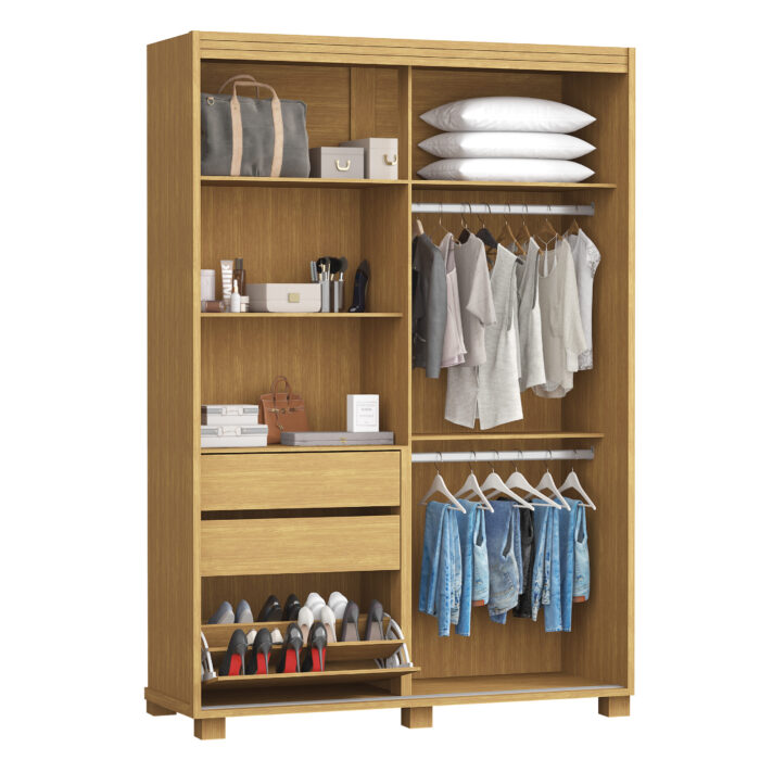 Roupeiro Bélgica Aberto Sapateira Cinamomo